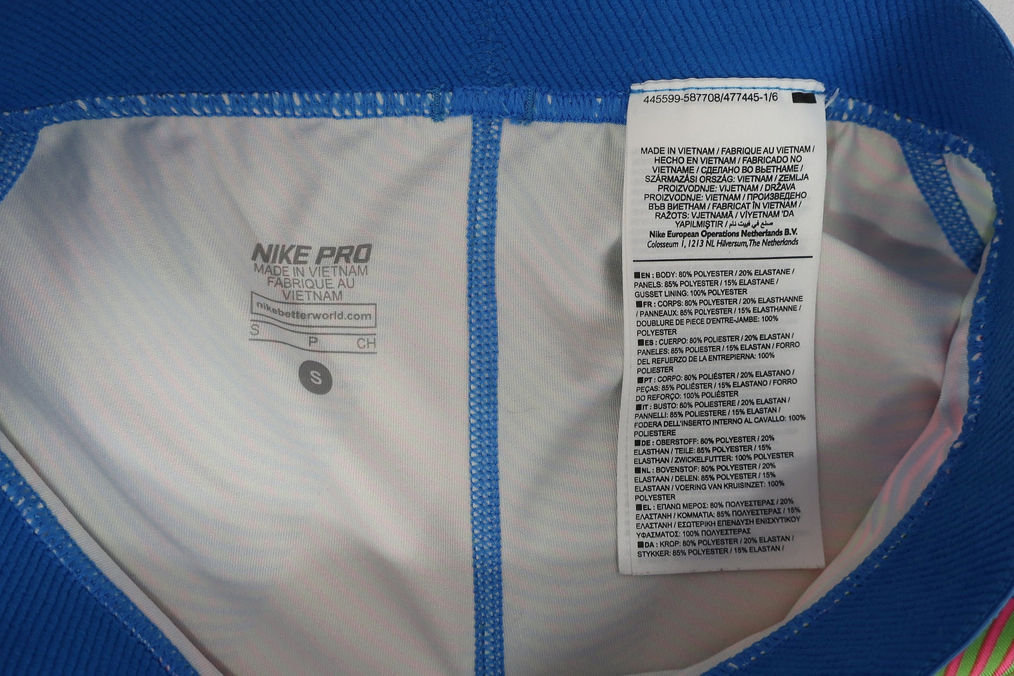 NIKE moteriškos pusilgės sportinės tamprės S dydis