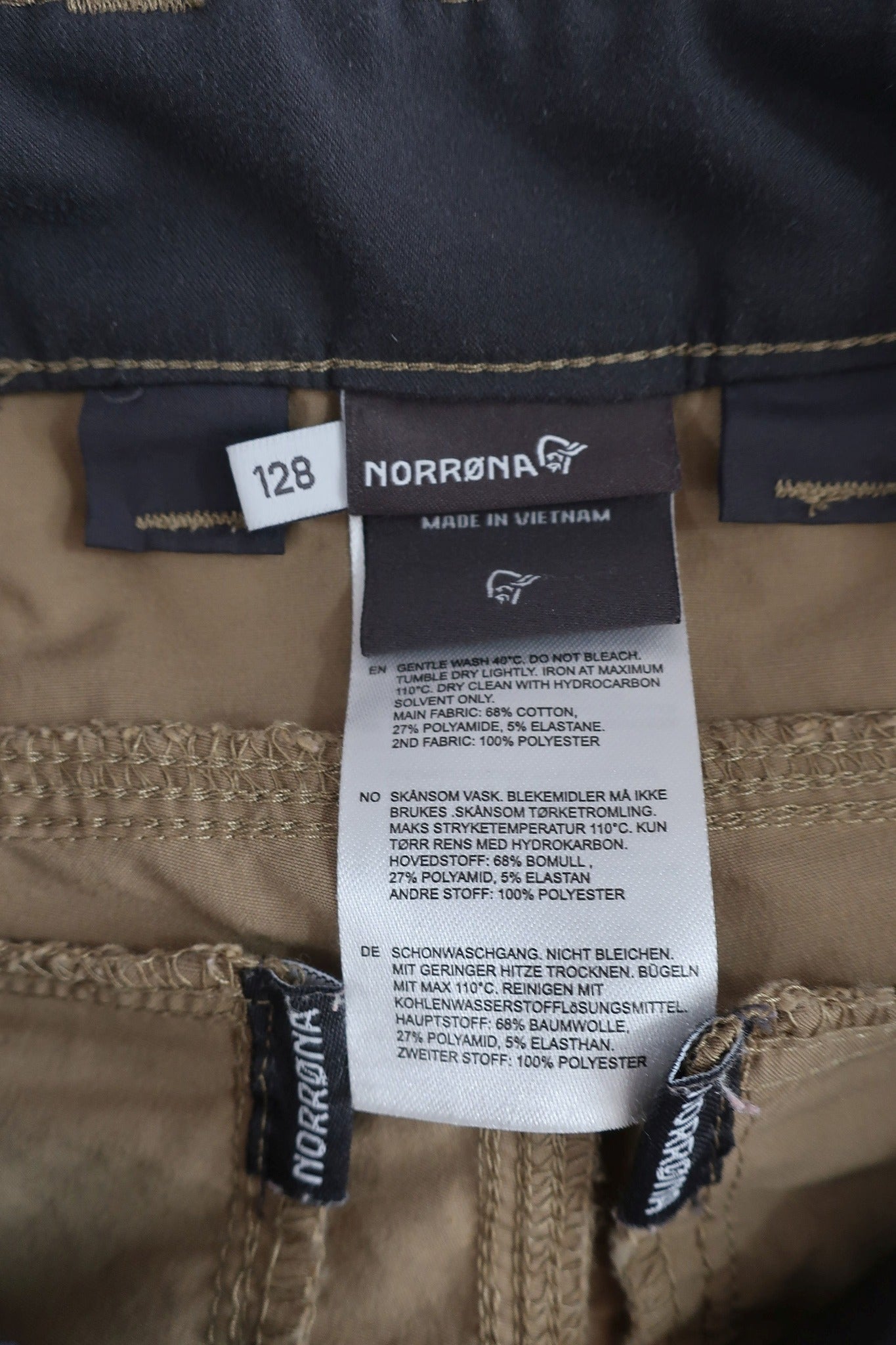 NORRONA vaikiškos laisvalaikio, trekingo kelnės 128 ūgiui