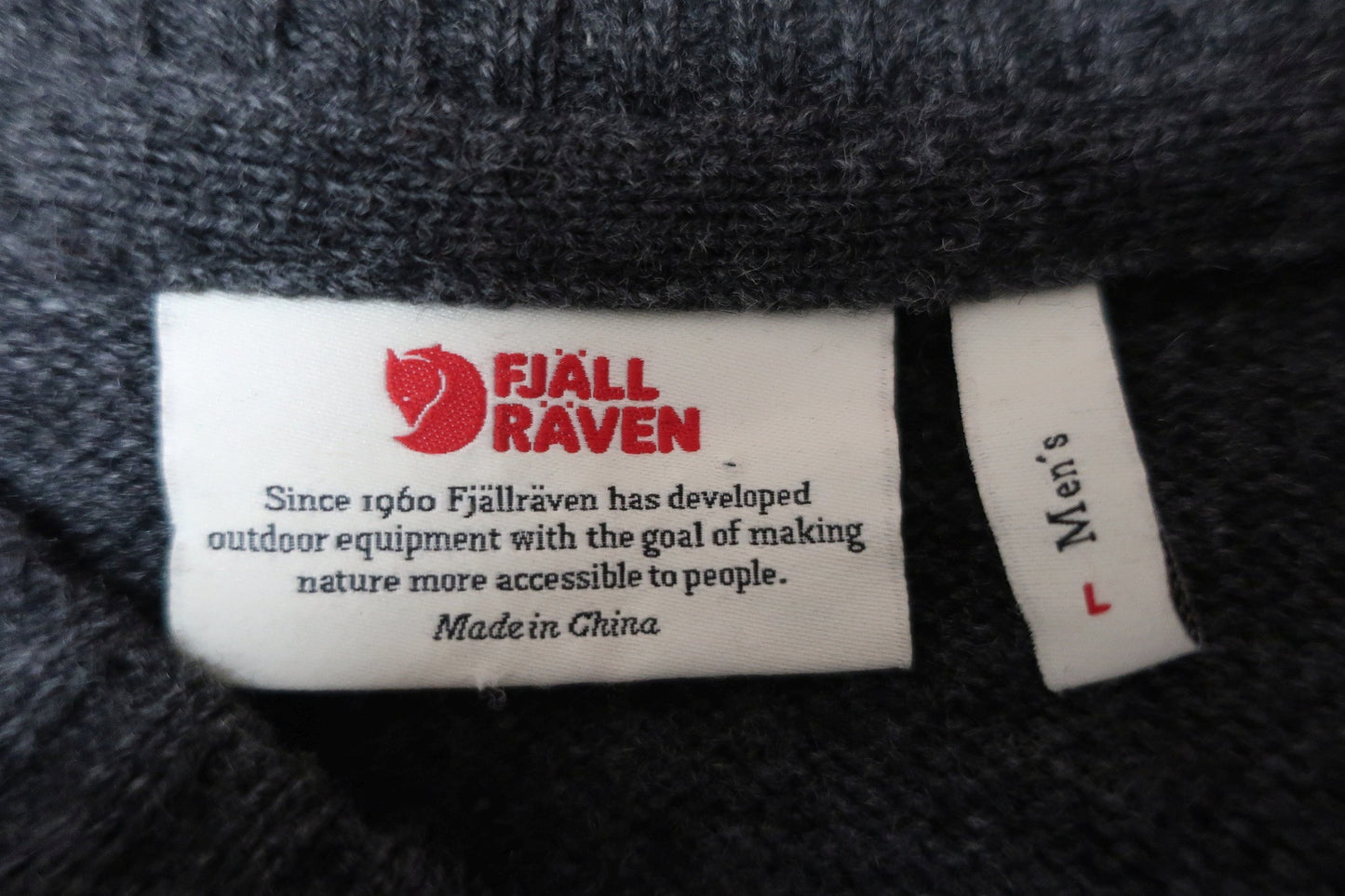 FJALLRAVEN vyriškas vilnonis megztinis L dydis
