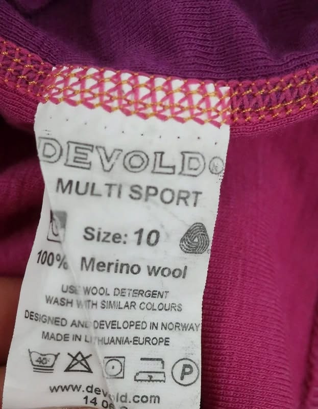 DEVOLD vaikiškas merino vilnos termo rūbų komplektas - marškinėliai ir tamprės 140/146 ūgiui