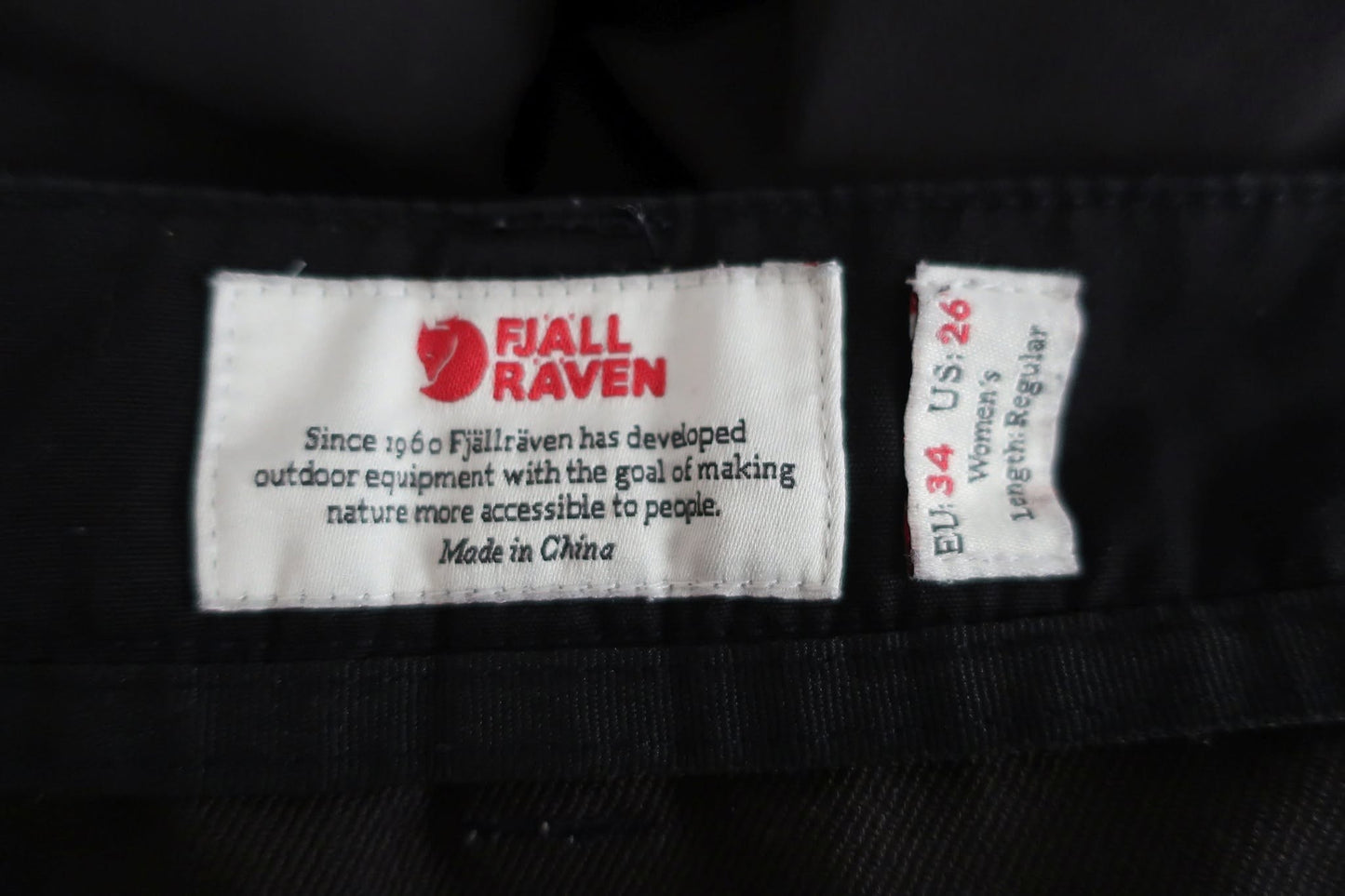 FJALLRAVEN moteriškos laisvalaikio, trekingo kelnės XS dydis