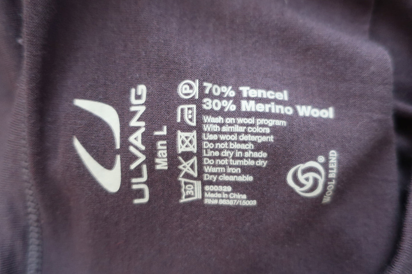 ULVANG vyriški marškinėliai su merino vilna L dydis
