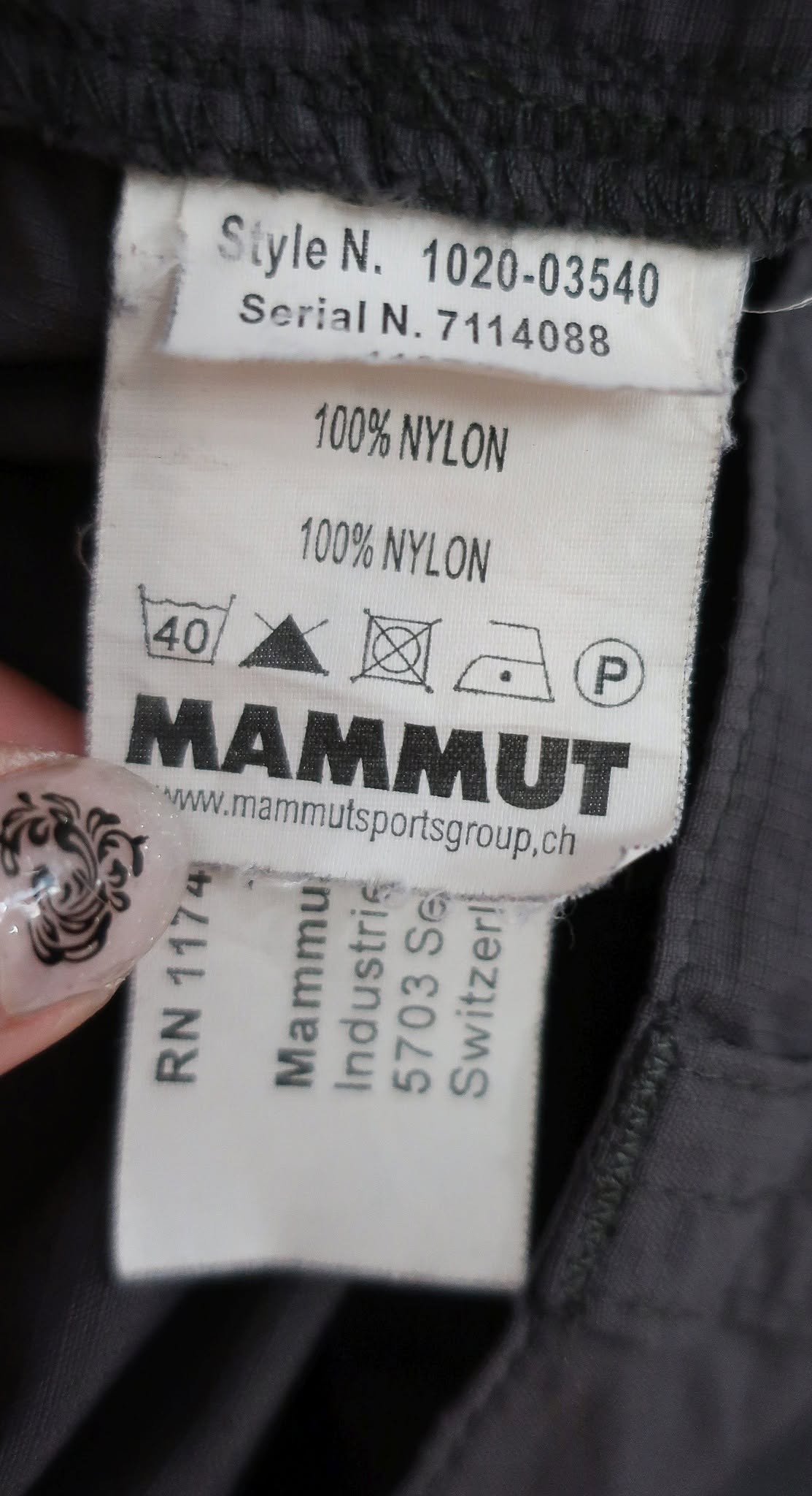 MAMMUT vyriški ilgesni šortai/bridžai L dydis