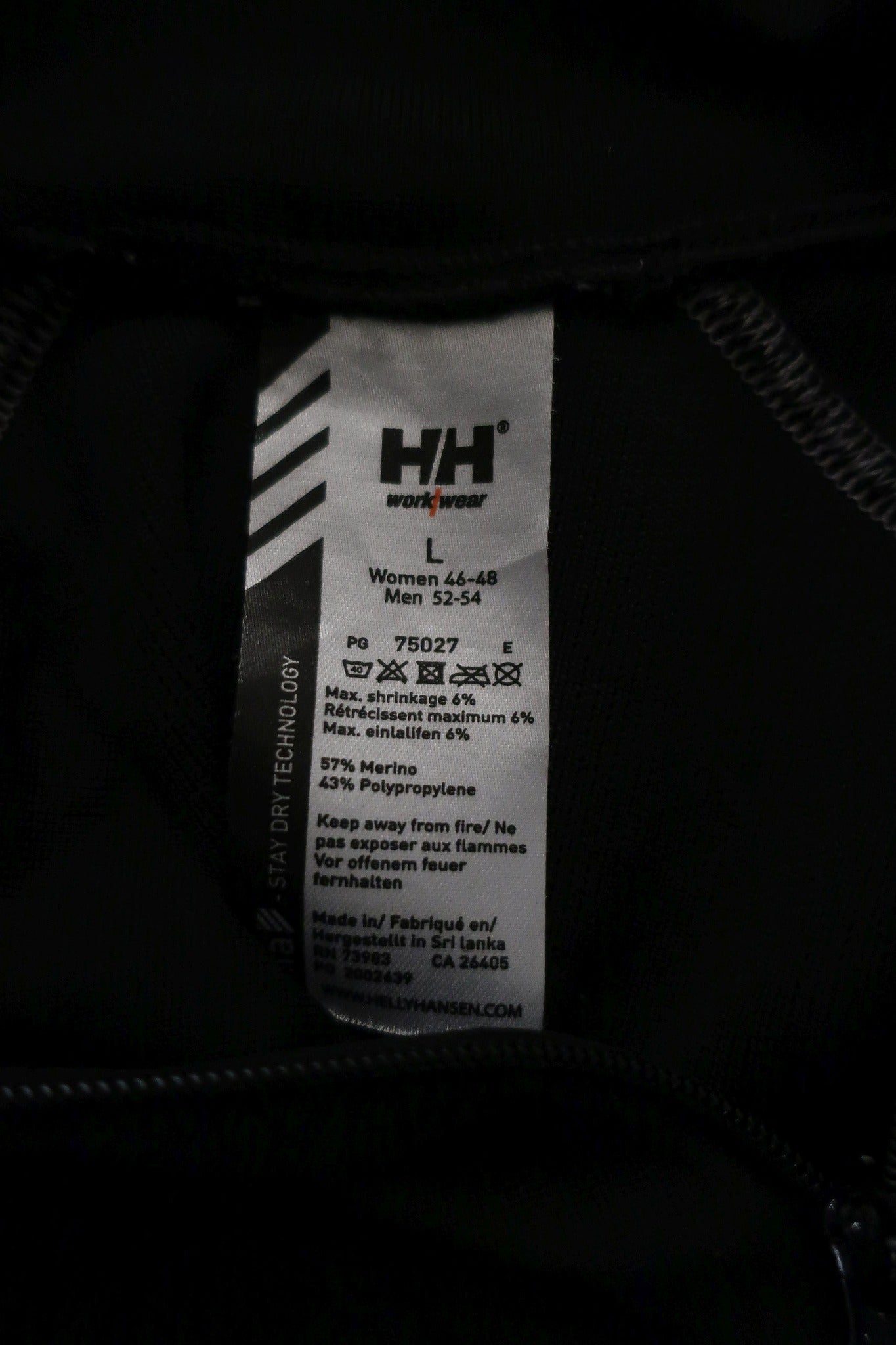 HELLY HANSEN vyriški moteriški termo marškinėliai su merino vilna L dydis