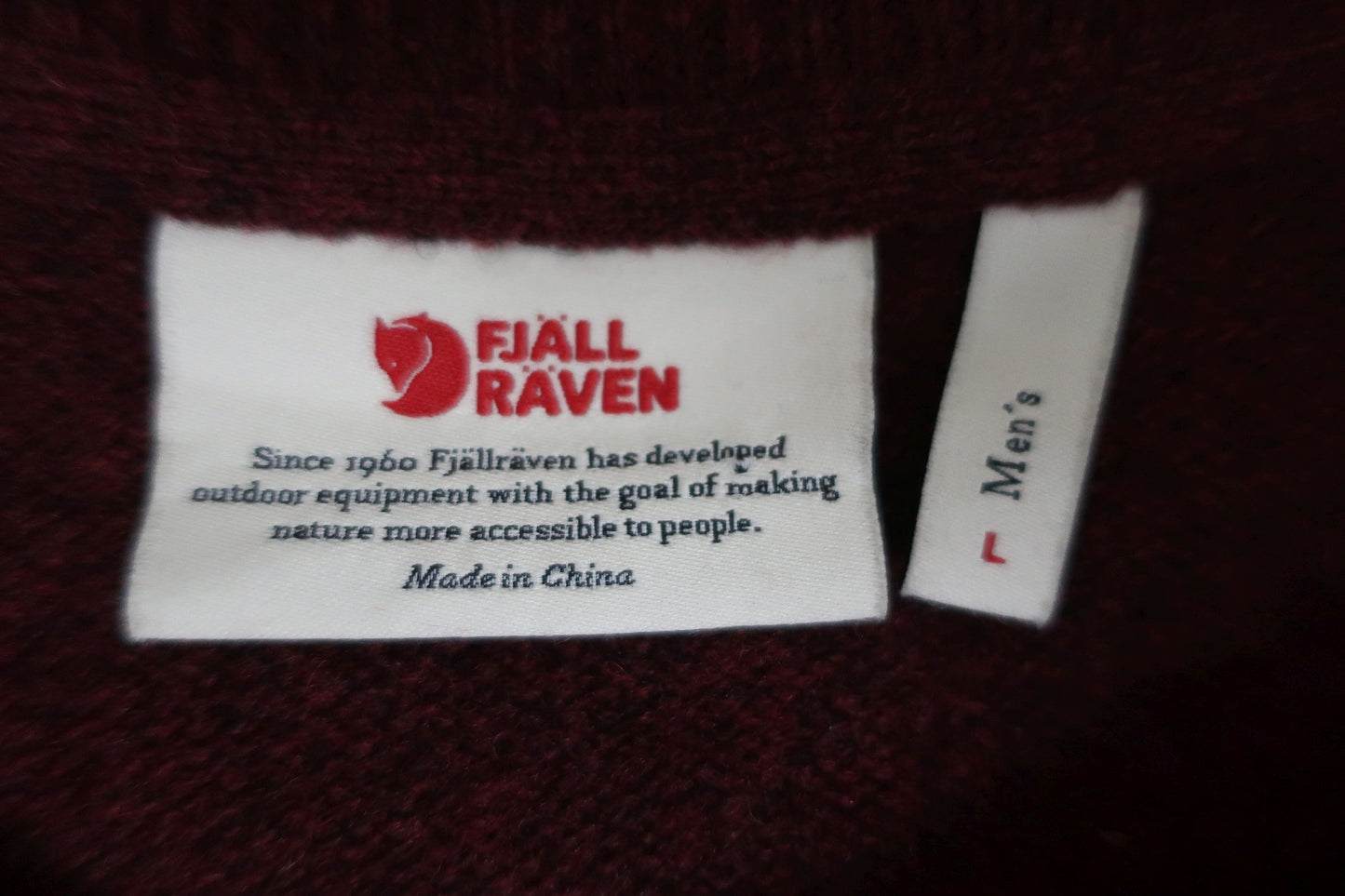 FJALLRAVEN vyriškas vilnonis megztinis L dydis