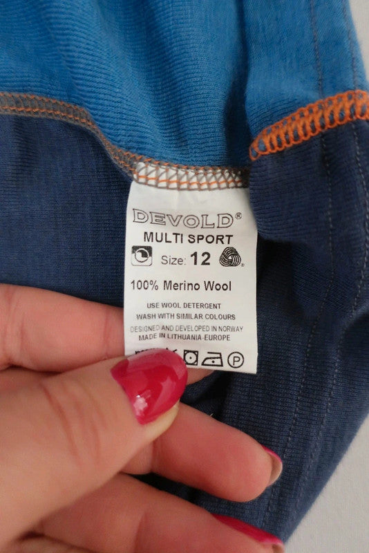 DEVOLD vaikiški termo marškinėliai su merino vilna 152 ūgiui.