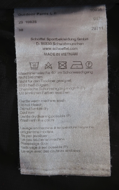 Schoffel moteriškos laisvalaikio, trekingo kelnės 38 dydis
