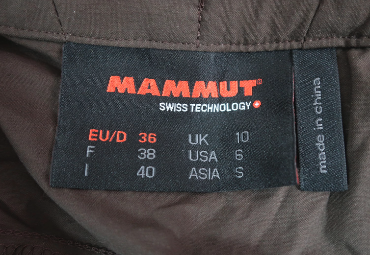 Mammut moteriškos laisvalaikio, trekingo kelnės 36 dydis